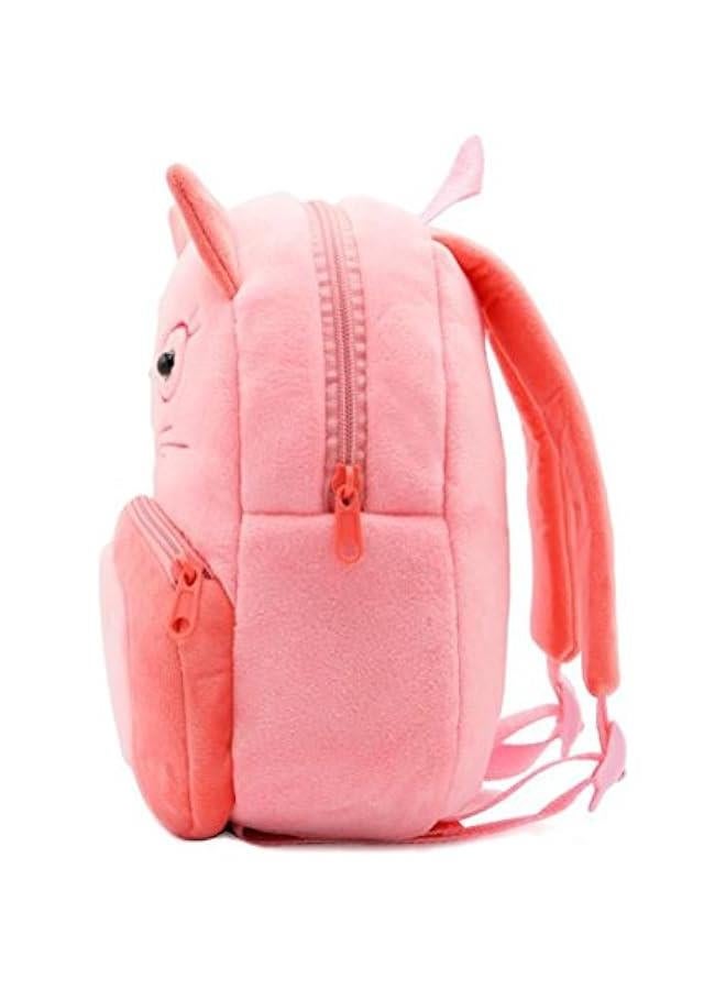 NICE CHOICE Cute Toddler Backpack Toddler Bag Plush Animal Cartoon Mini Travel Bag for Baby Girl Boy 2-6 Years(Cat) - Image 2
